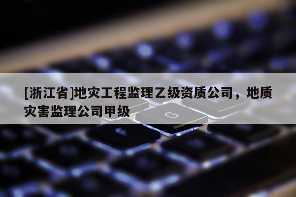 [浙江省]地灾工程监理乙级资质公司，地质灾害监理公司甲级