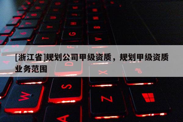 [浙江省]规划公司甲级资质，规划甲级资质业务范围
