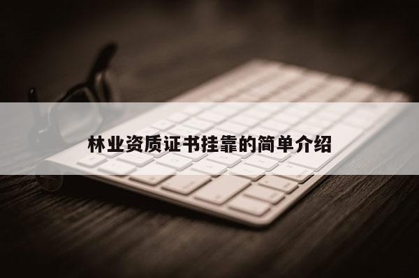 林业资质证书挂靠的简单介绍