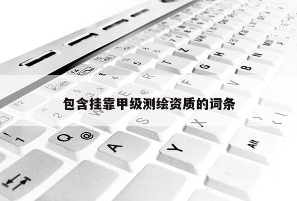 包含挂靠甲级测绘资质的词条