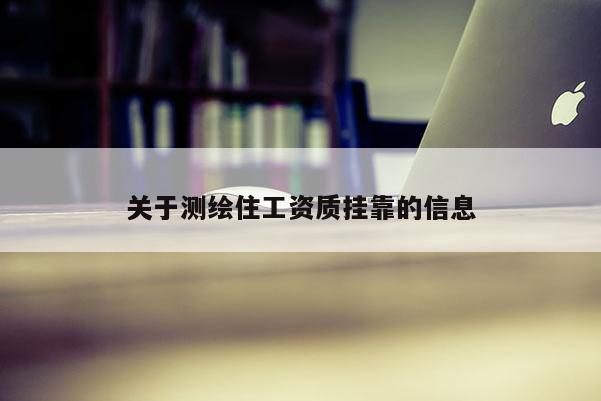 关于测绘住工资质挂靠的信息