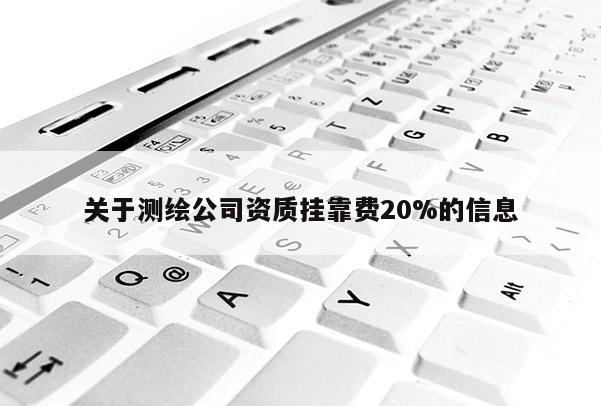 关于测绘公司资质挂靠费20%的信息